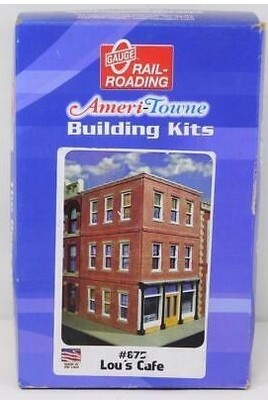 Ameri-Towne 875 O Gauge Lou's Cafe 6'' x 6'' Footprint Building Kit