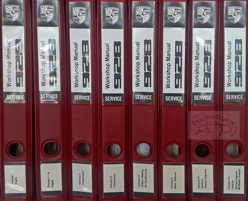 Porsche 928 Shop Manual Service Repair Book Set Thru 1993