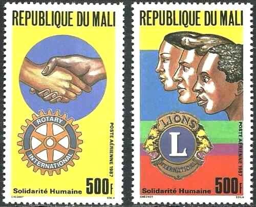 Timbres Lions Club Rotary Mali Pa529/530 ** (74492fg) - Cote : 12 â¬
