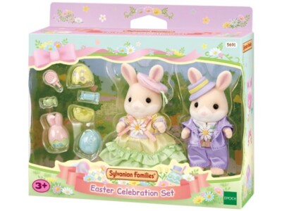 Calico Critters Sylvanian Families - Marguerite Rabbits Easter Celebration Set