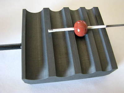 Devardi Glass Graphite Marver~ ROUND BEAD ROLLER/SHAPER, Lampwork Bead Making