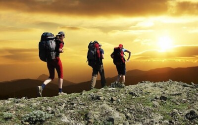 HIKING *2X3 FRIDGE MAGNET* WOODS DESERT MOUNTAINS OUTDOORS BOOTS TRIP BACKPACK 