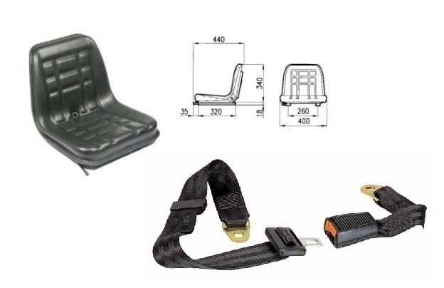 Sedile Trattore Cobo Gt50 Fiat Same Landini Nero Comfort Sedile Trattore COBO GT50 Nero - Comodissimo Per FIAT, SAME E LANDINI Molleggio Meccanico Cobo Gt50 - 2