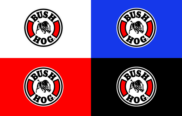 Bush Hog Premium Vinyl Decal Sticker 2-Pack - Front End Loader Attachments