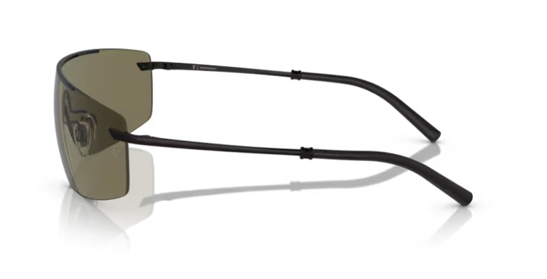Pre-owned Oliver Peoples 0ov1344s R-5 50622 Matte Black/green Shield Men's Sunglasses