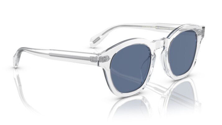 Pre-owned Oliver Peoples 0ov5382su Boudreau L.a 110180 Crystal/blue Unisex Sunglasses