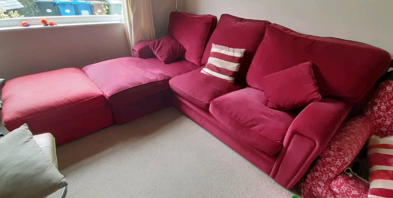 Red corner sofa for sale | in Stockport, Manchester | Gumtree