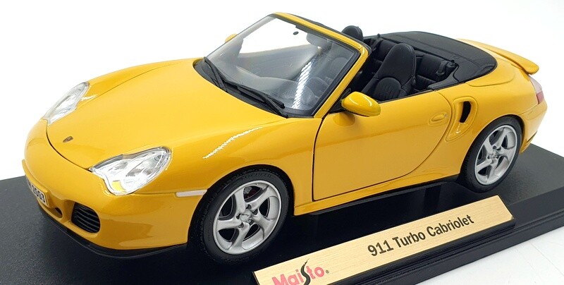 ミニカー PORSCHE911 997cabriolet yellow 1/18 Porsche 911 (997) Turbo Convertible Yellow 1/18 Diecast Car