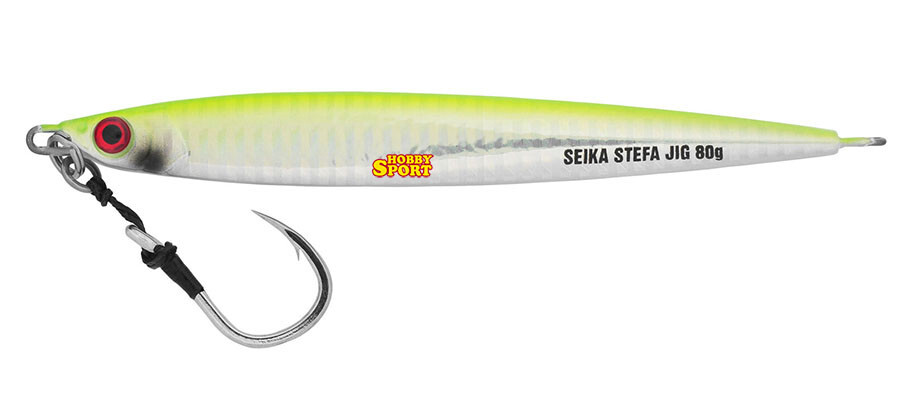 SLOW PITCH STEFA JIG 80 GR COLORE 02 YELLOW SILVER SEIKA TUBERTINI MARE BARCA