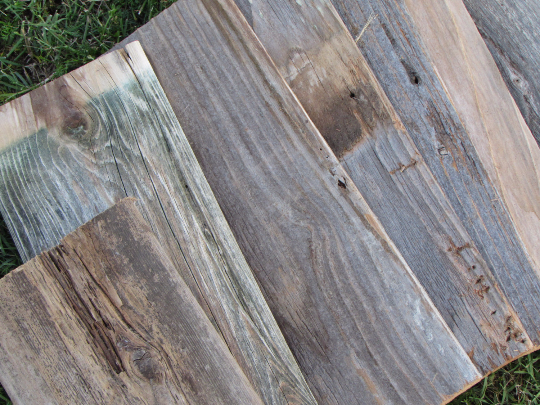 ON SALE - Reclaimed Old Fence Wood Boards - 10 Fence Boards - 12 Inch Lengths