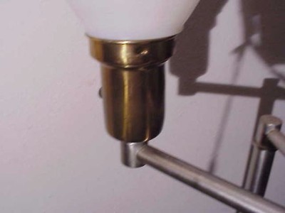 Rare Early Walter Von Nessen Floor Lamp Brushed Nickel w/ Patent No's Art Deco