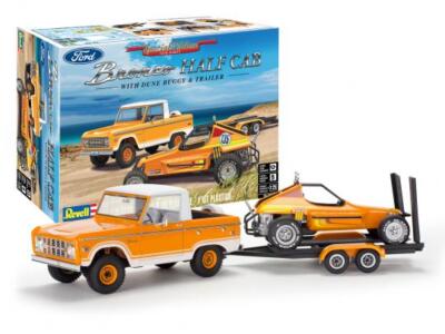 Revell 857228 1/25 Ford Bronco Half Cab with Dune Buggy & Trailer