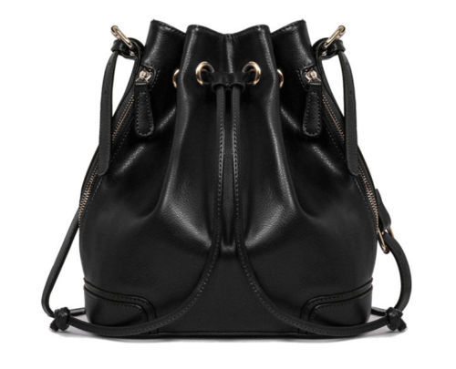 NWT DIVINA FIRENZE Black Tan Pebbled Italian Leather  display picture 2