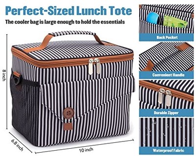Large Insulated Lunch Box for Men Women, Lunch Cooler Bag with Adjustable Strap