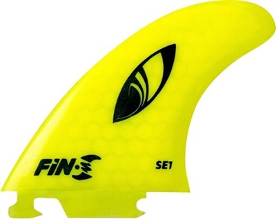 FIN-S SE-1 HONEYCOMB NEON YELLOW 3 fins