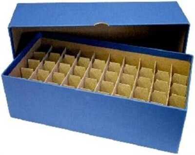(3) Nickel Coin Tube Storage Box Heavy Duty Hold Also Square Wrapped Rolls Blue
