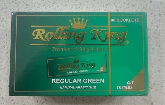 FIVE PACKS of ROLLING KING Single Wide Cigarette Rolling Papers/ 50 leaves each
