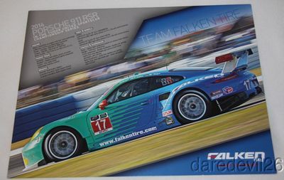 2014 Team Falken Tire Porsche 911 RSR GTLM IMSA TUSC Hero Card