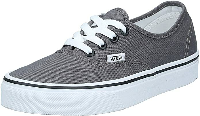 Vans Authentic Classic Canvas Pewter Black Skate Men Women Shoes