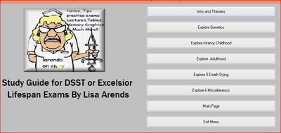 CLEP DSST Excelsior College Lifespan Development CD Study Guide Practice Exams