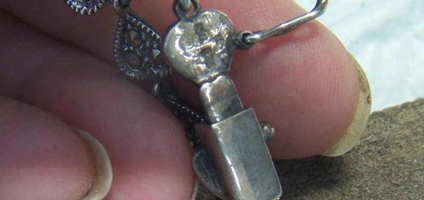 Sterling Silver Bracelets w marcasite hearts 9.9