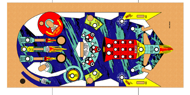 Williams Space Mission Pinball Machine Playfield Overlay