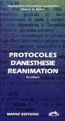 Protocoles D'AnesthÃ©Sie-RÃ©Animation : Edition 1997 De Zetl... | Livre | Ã©Tat Bon