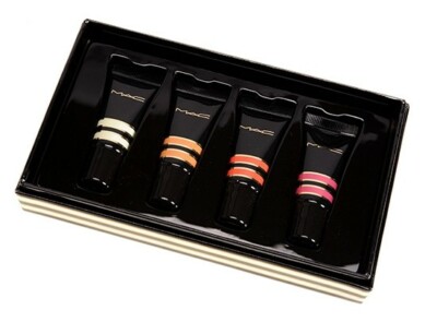 NIB MAC NOCTURNAL  (TASTINIS)  LIP BALM LIPGLASS x4 BEAUTIFUL RARE AUTHENTIC  