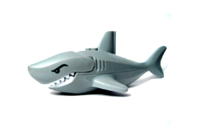 Lego Light Bluish Gray Shark 6243 8633 with Gills and White Teeth