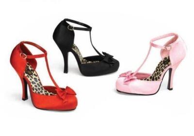  HIGH HEEL SATIN PARTY SHOES  4 1/2