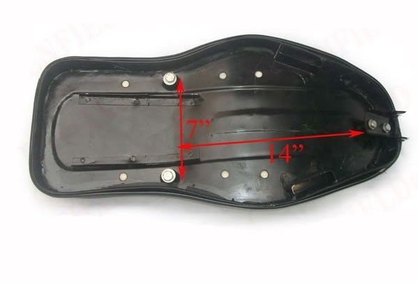New BSA Dual Seat Black Leatherite With White Beading  