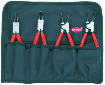 Knipex 4pc Snap Ring Plier Set Internal External Circlip 001956 in Tool Roll