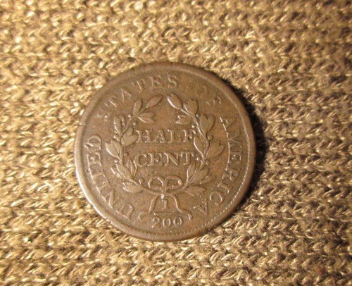 1804 Half Cent Draped Bust Early Copper, This is a Plain 4 Stemless Variety