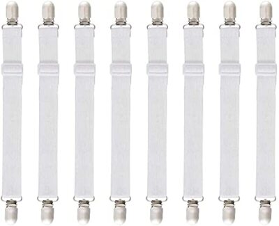 O-Kinee 8 Stück Verstellbare Bettlakenspanner Betttuchspanner verstellbar Ela...