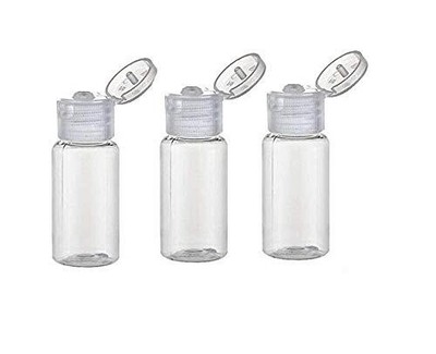 10Pcs 15ml Empty Plastic Sample Bottle with Flip Cap Travel Vial Jar Pot Cont...
