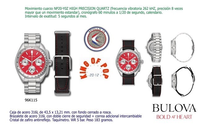 Pre-owned Bulova Lunar Pilot 96k115 Cronógrafo 5bar Free Shipping