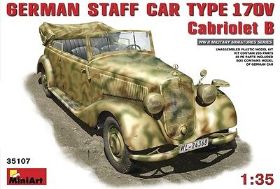 Mini Art 1/35 German Staff Car Type 170V Cabiolet B Model Kit 35107