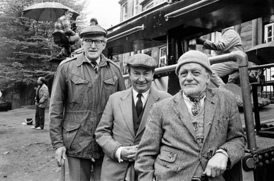 Brian Wilde , Peter Sallis and Bill Owen on the set of 'Last of th - Old Photo