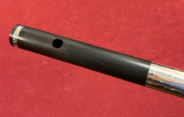 Healy Keyed Chromatic Wooden D Flute with Silver Keys