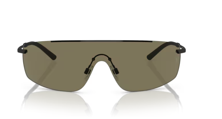 Pre-owned Oliver Peoples 0ov1344s R-5 50622 Matte Black/green Shield Men's Sunglasses