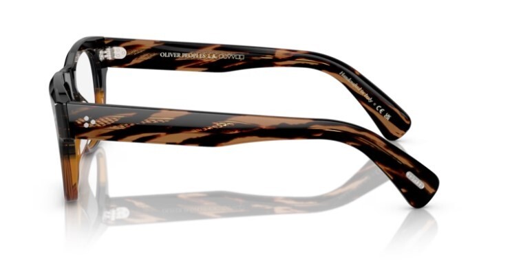 Pre-owned Oliver Peoples 0ov5524u 1001 8108 Havana Soft Square 52mm Men's Eyeglasses In Clear