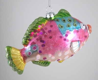 Nautical Tropical Fish Christmas Holiday Tree Ornaments Set of 3