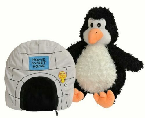 Penguin Plush Igloo Pillow Reversible With Sound JAY At Play 21"