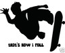 SKATEBOARD VINYL Wall DECAL Word art decor skate board