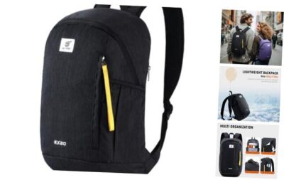  Small Backpack 20L Hiking Backpack Lightweight Travel Daypack for Women Black
