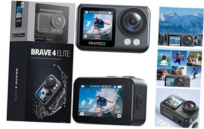  Brave 4 Elite 4K60fps Action Camera All-in-One Waterproof Camera with 64GB 