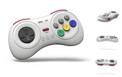 M30 Bluetooth Controller for Switch, Windows and Android, 6-Button White