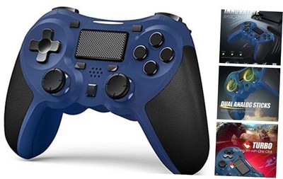 Wireless Controllers Compatible with Play-station 4 Game Controllers for Blue