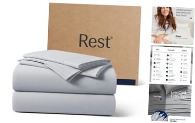  Evercool+ Starter Sheet Set, Queen, Queen (No Flat Sheet) Light Gray