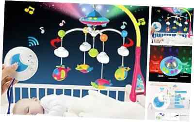  Baby Mobile for Crib, Crib Mobile with Projector and 108 Melodies Music, plane